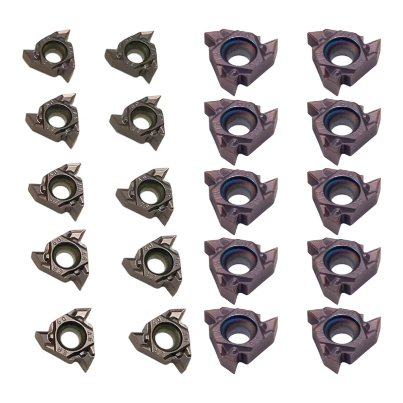 16ERAG60S Carbon Turning Insert for Lathe Threading, Lathe Milling Tool for Steel, Alloy Steel Cutting Work 87HA