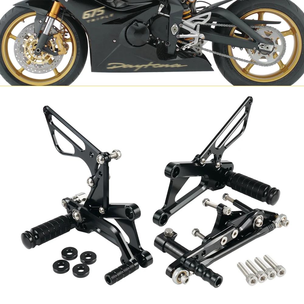 

For Triumph Motorcycle Adjustable Shifter Footrests Rearsets for Triumph Daytona 675 2006 2007 2008 2009 2010 2011 2012 2013