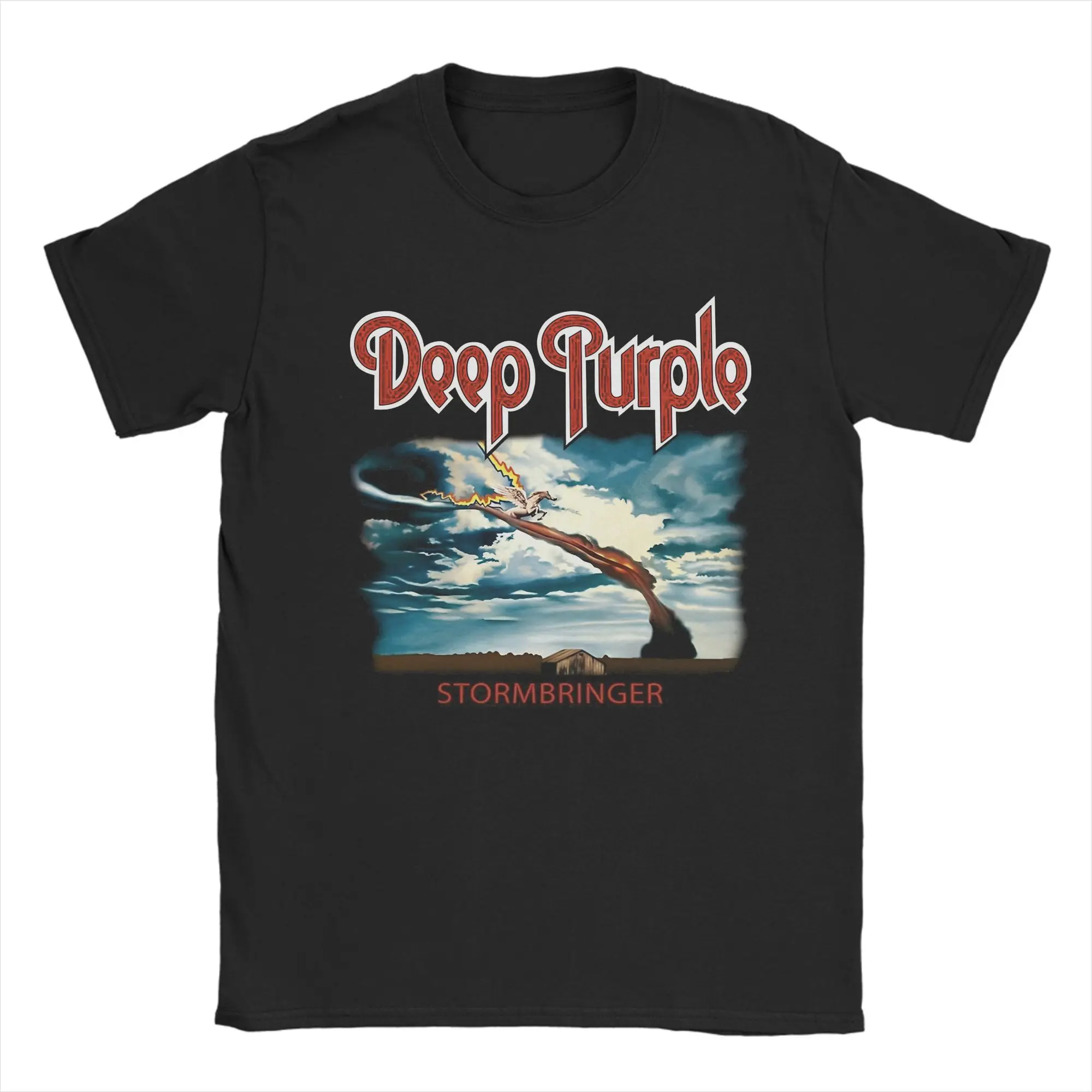 

High Sky Colorful Deep Purple T Shirt Men Women's 100% Cotton T-Shirt Stormbringer Album Tee Shirt Short Sleeve Clothing Summer