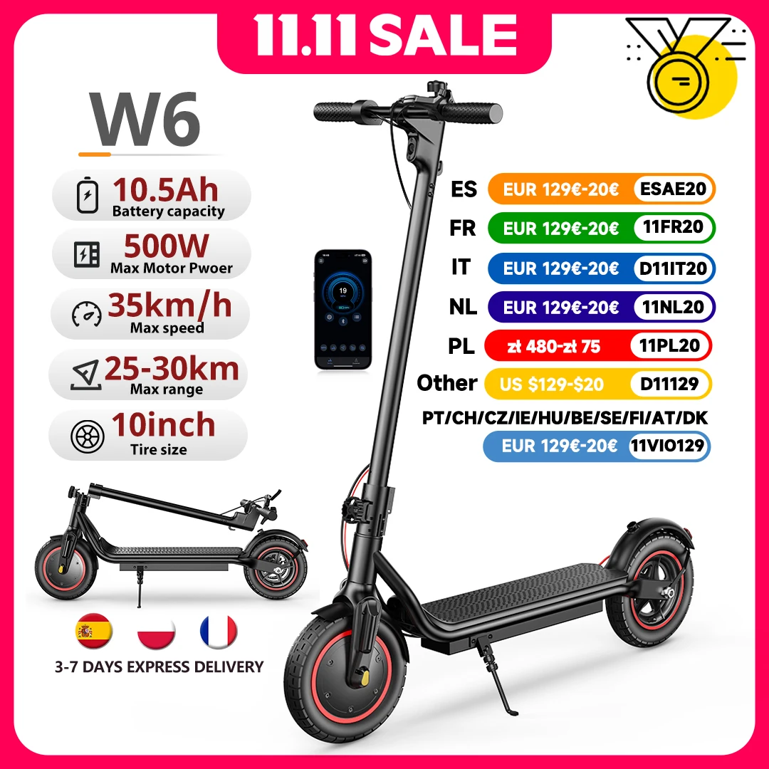 W6 elektromos roller 500W 36V