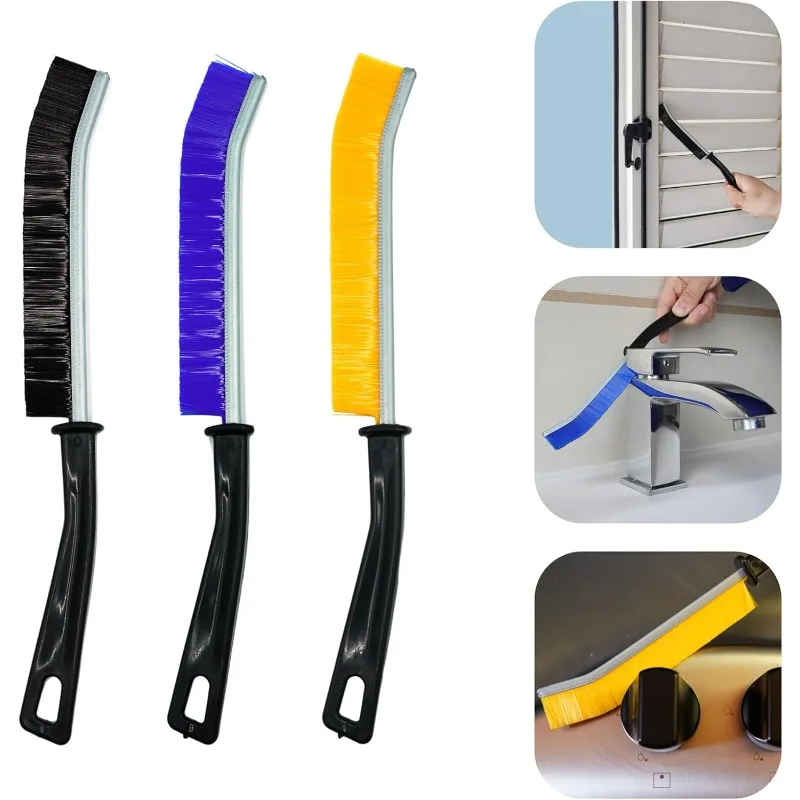 

Hard Bristle Durable Grout Gap Cleaning Brush Cleaner Brushes for Kitchen Toilet Tile Joints Dead Angle Shower Floor Line 3Pcs