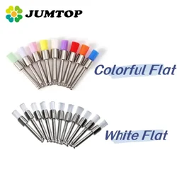 JUMTOP 100Pcs Dental Prophy Brush Tooth Polishing Brushes Latch Screw Type Nylon Brush for Stain Removal and Polishing
