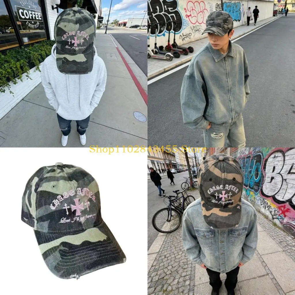 49MC Stylish Camouflaged Snapbacks Hat Breathable Cotton Polyester Baseball Cap For Adult Unisex Daily Wear And Sport Activity