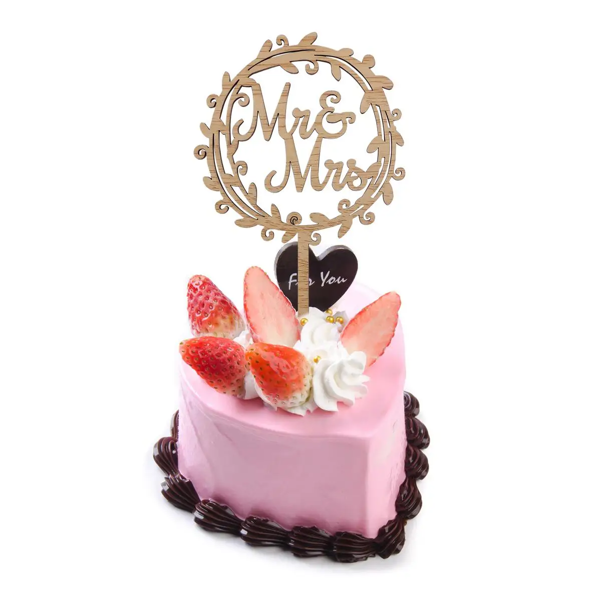 

Wooden Wreath Insert Cake Topper Rustic Decor Picks Wedding Flower Garland Toppers