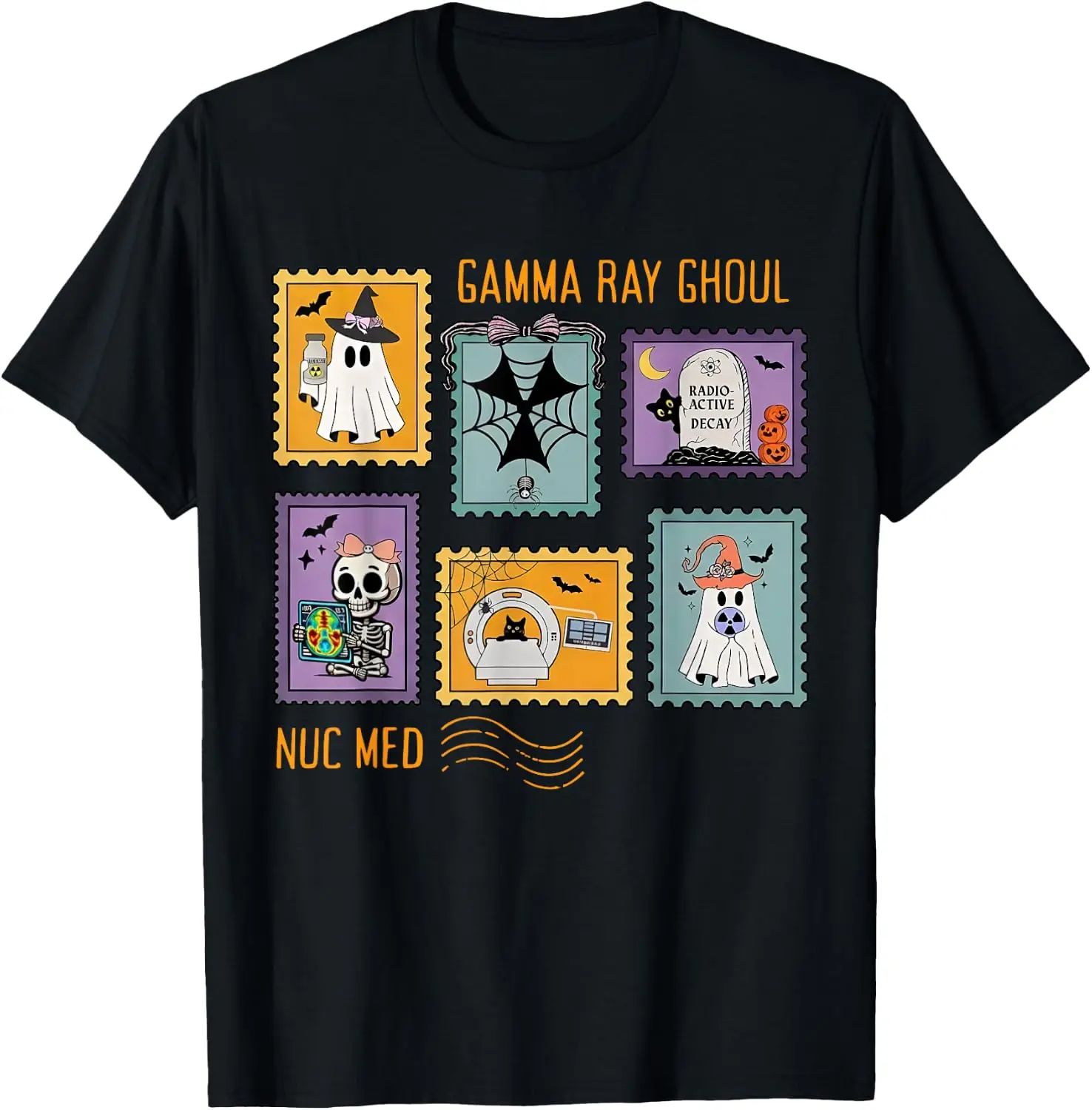 Stamp Nuclear Medicine Halloween Nuc Med NMT Radiology Fall T-Shirt