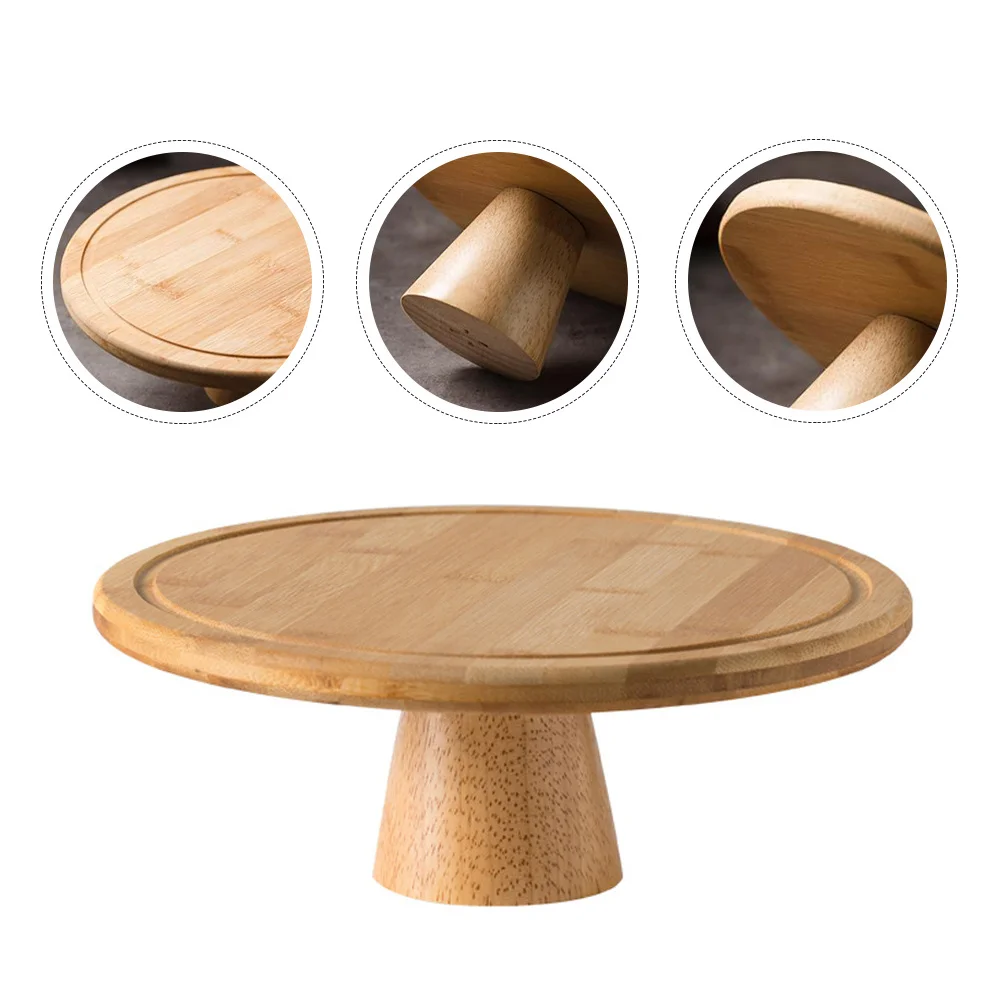 

1Pcs Cake Tray Wooden Design Cake Storage Holder Non-Slip Bottom Dessert Display Stand Party Birthday Wedding Snack Storage Rack