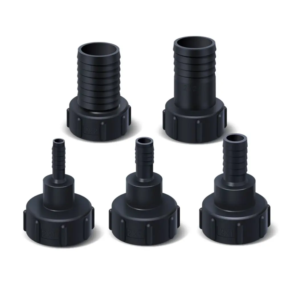 New Plastic IBC Tank Adapter with Clamp Black Hose Barb Fitting S60x6 Coarse Thread Water Tank Adaptor for Chemical Barrel