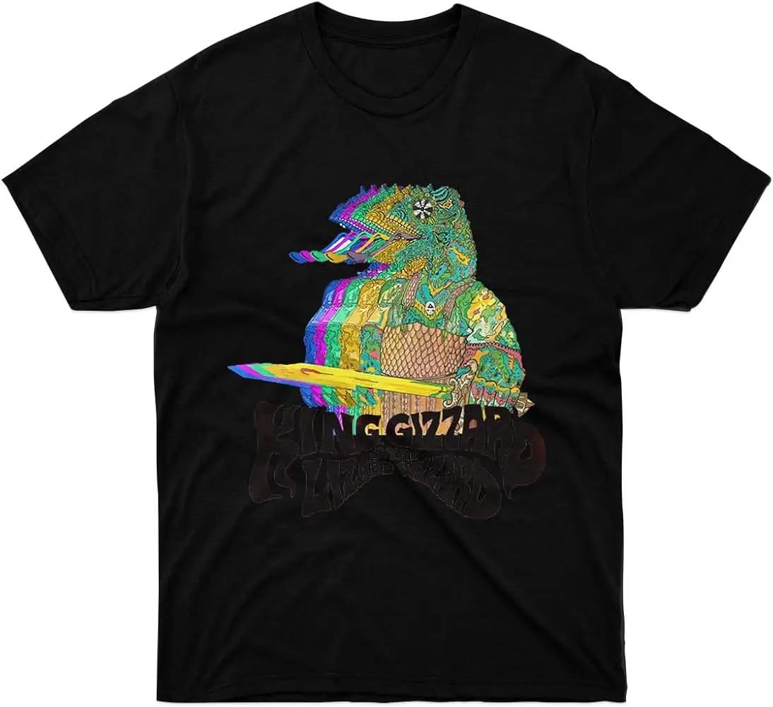 T-Shirt King Gift for Men Gizzard Family and Boy The Girl Lizard Sleeve Wizard Friend King Unisex Gizzard Women Multicoloured