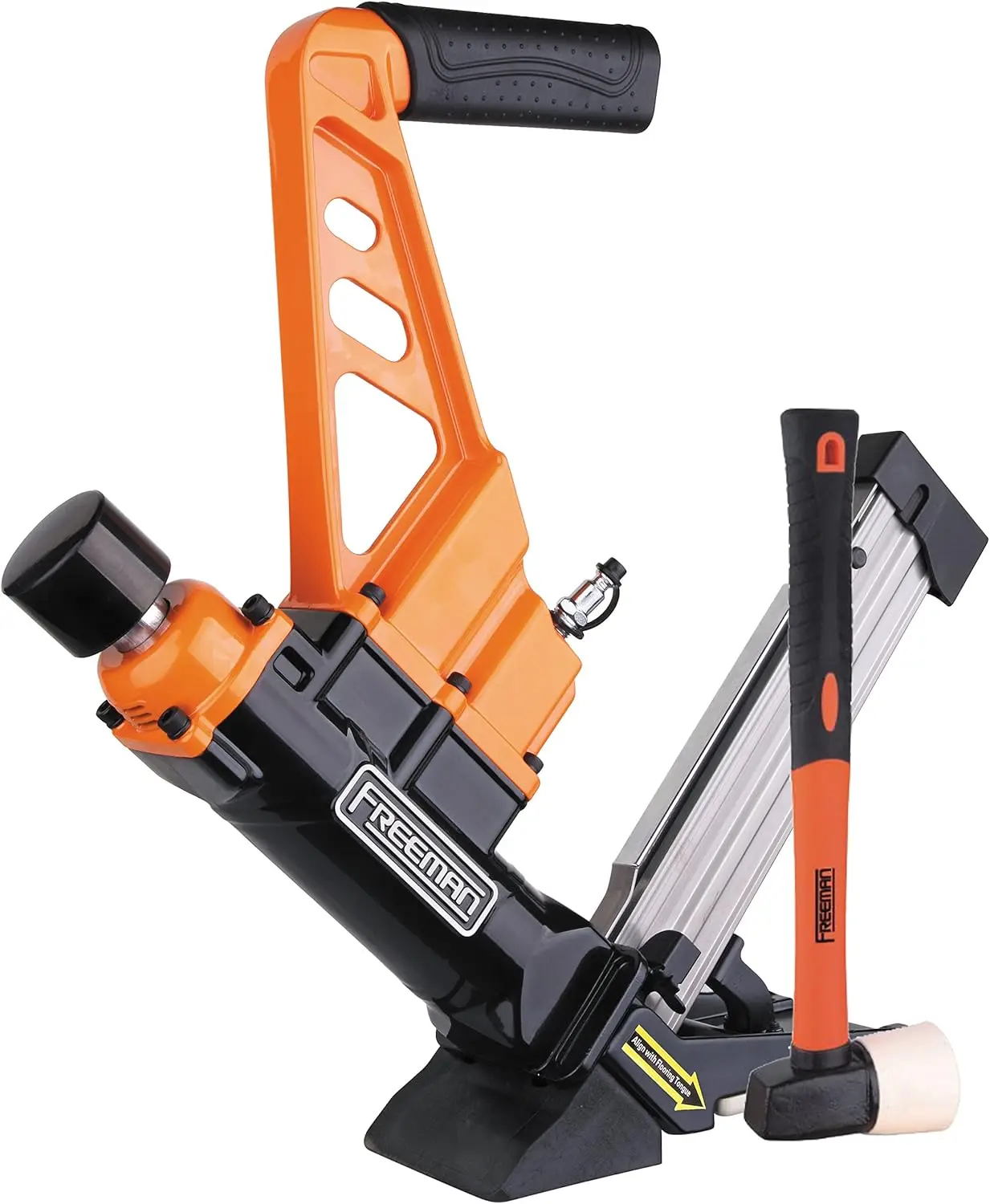 Freeman PDX50C Lightweight Pneumatic 3-in-1 15.5-Gauge and 16-Gauge 2" Flooring Nailer and Stapler Ergonomic