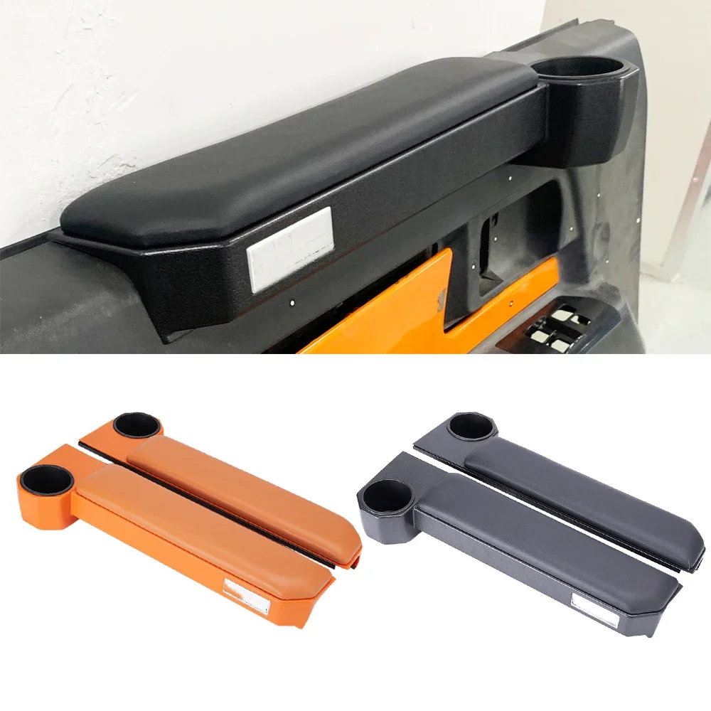 Black/Carbon/Orange Car Door Armrest Cup Holder Car Organizer Parts For Toyota FJ Cruiser 2007-2023 Accessories