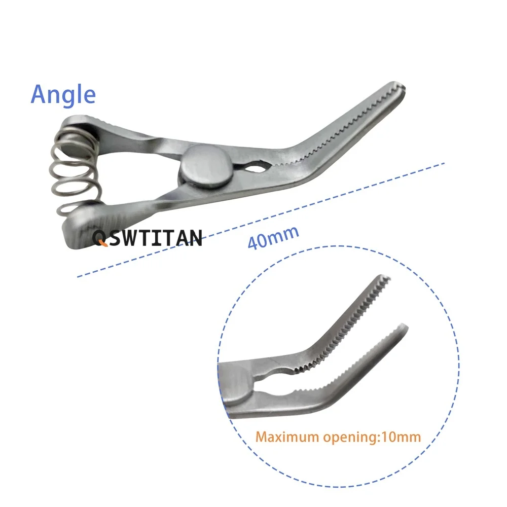 Dispositivo per emostasi microchirurgica in acciaio inossidabile Clip emostatica microscopica regolabile a molla