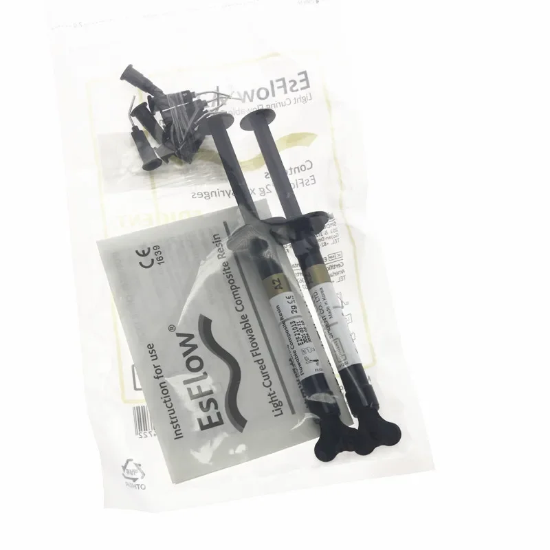 2Pcs * 2g Dental Materials Dental EsFlow Fluid Resin Light Curing Fluid Composite Resin Dental Oral Materials Flow Resin
