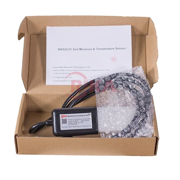 RK520-01 4-20mA 0-5V RS485 Output FDR Soil Moisture Temperature Sensor Probe