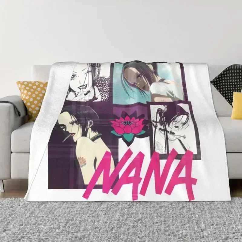 

Breathable Soft Flannel Autumn Japanese Harajuku Anime Manga Throw Blanket for Couch Office Bedding Nana Osaki Blankets