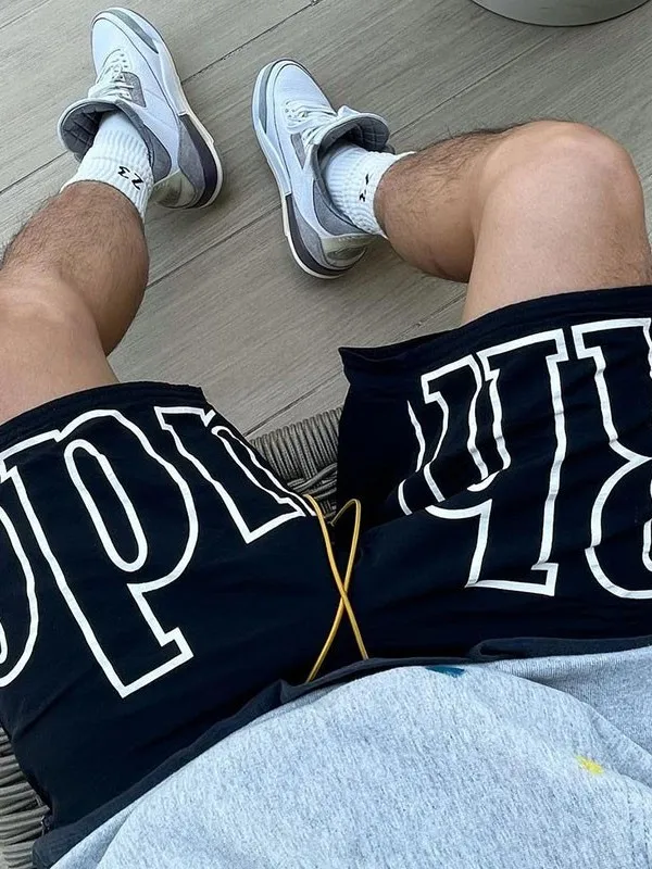

Trendy American Style Men's Short Pants Fitness Sport Five-Quarter Length Non-Knee-Length Casual Wear with Zipper Pocket