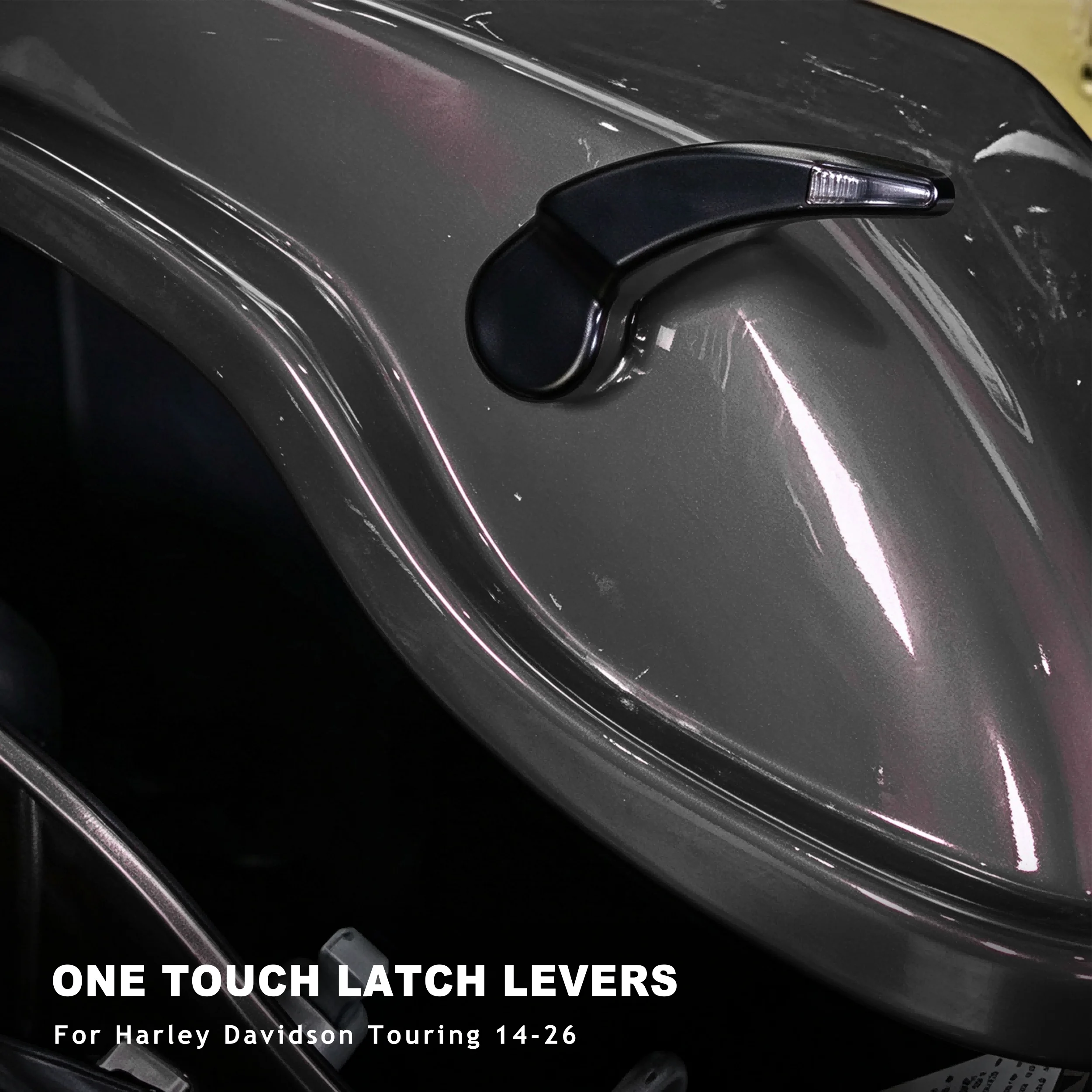 Motorcycle Saddlebag One Touch Latch Levers Lid Lifter Replacement Accessories for Harley Davidson Touring 2014-2026