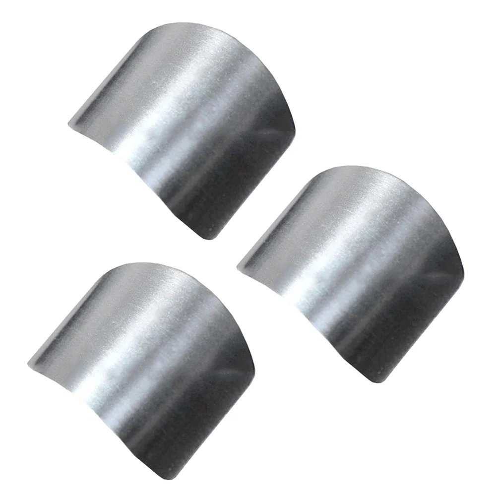 3 PCS Tools Hand Protector Cutting Protection Kitchen Finger Care Silver Stainless Steel Accessory