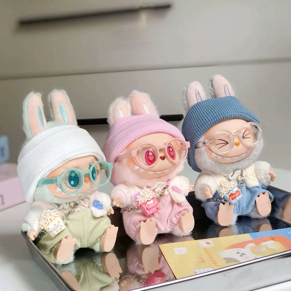 

Модная одежда для одежды Labubu 15/17 см. Модный наряд. Одинаковые очки в модном стиле.