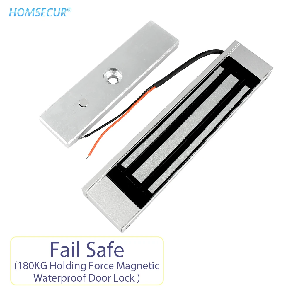 homeecur-ドアアクセス制御用の磁気電気ロック防水180kgの保持力ビデオインターホンシステム12v