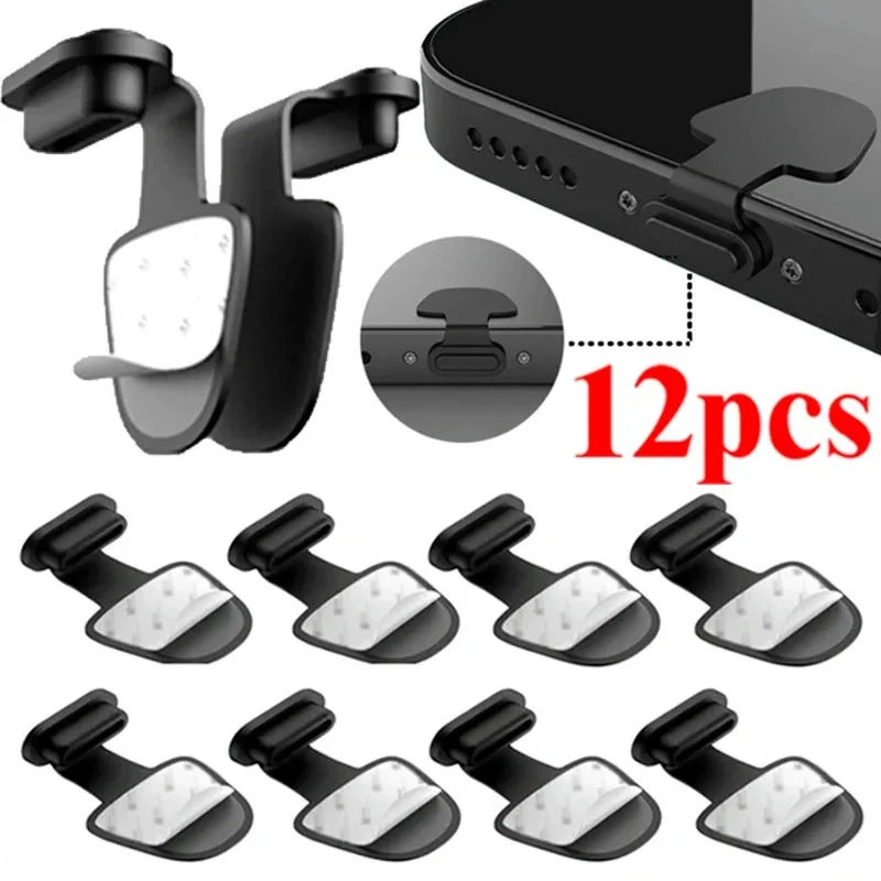 Flexible Silicone Port Caps, Multi-function Stopper with Cleaning Tool, Block Dirt for Daily Use on Type C Android Phones