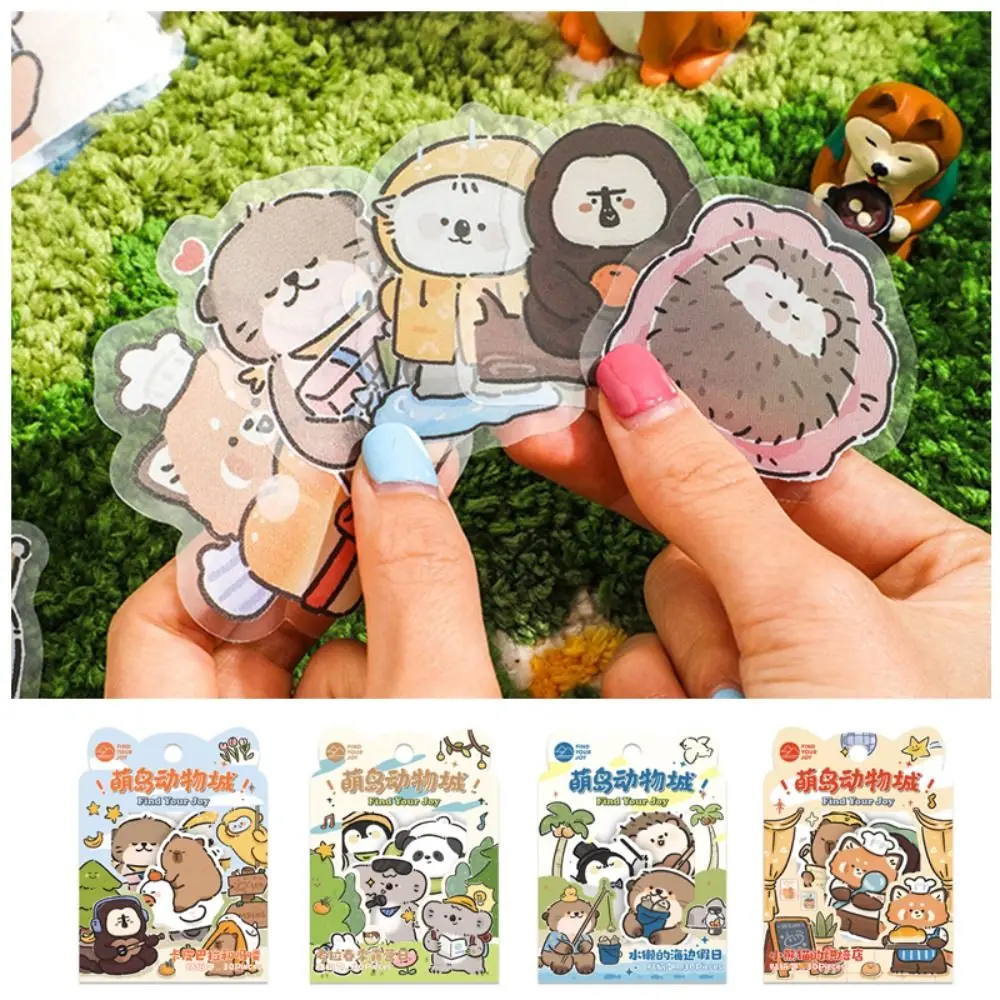 Adorável lontra bonito capivara adesivos engraçado moda criativa panda vermelho adesivos kawaii diy dos desenhos animados coala adesivos decalques de bagagem