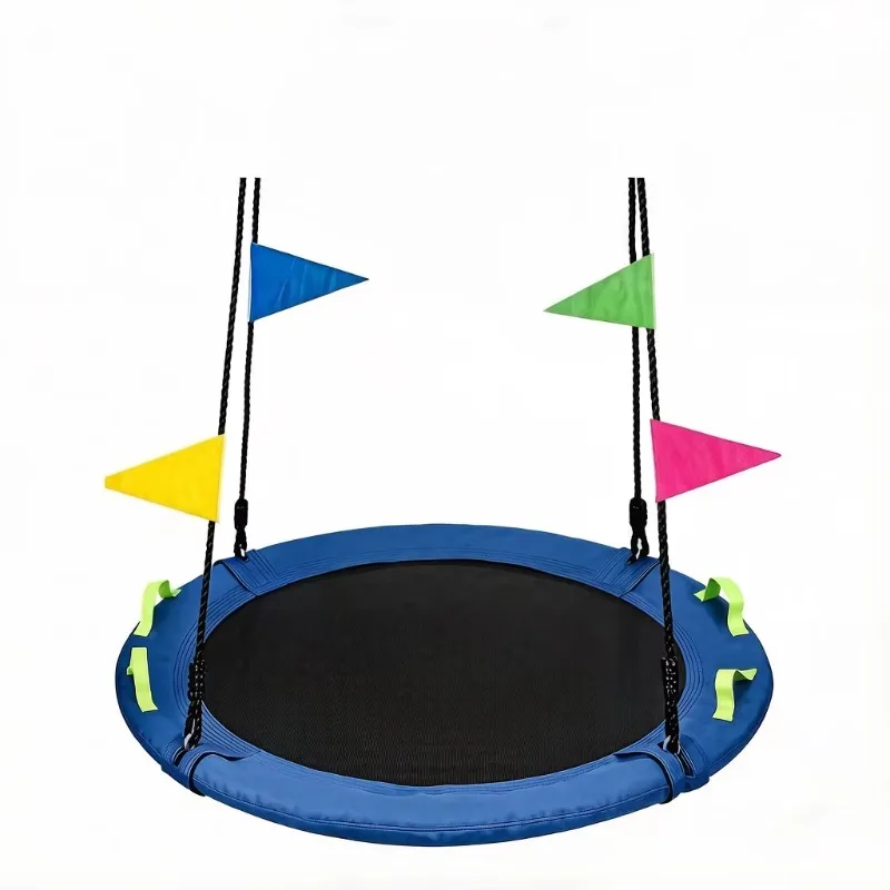STLF 40-Inch grey indoor/outdoor multi-functional alloy PE swing, adjustable height, load-bearing 100-500 kg, suitable for schoo
