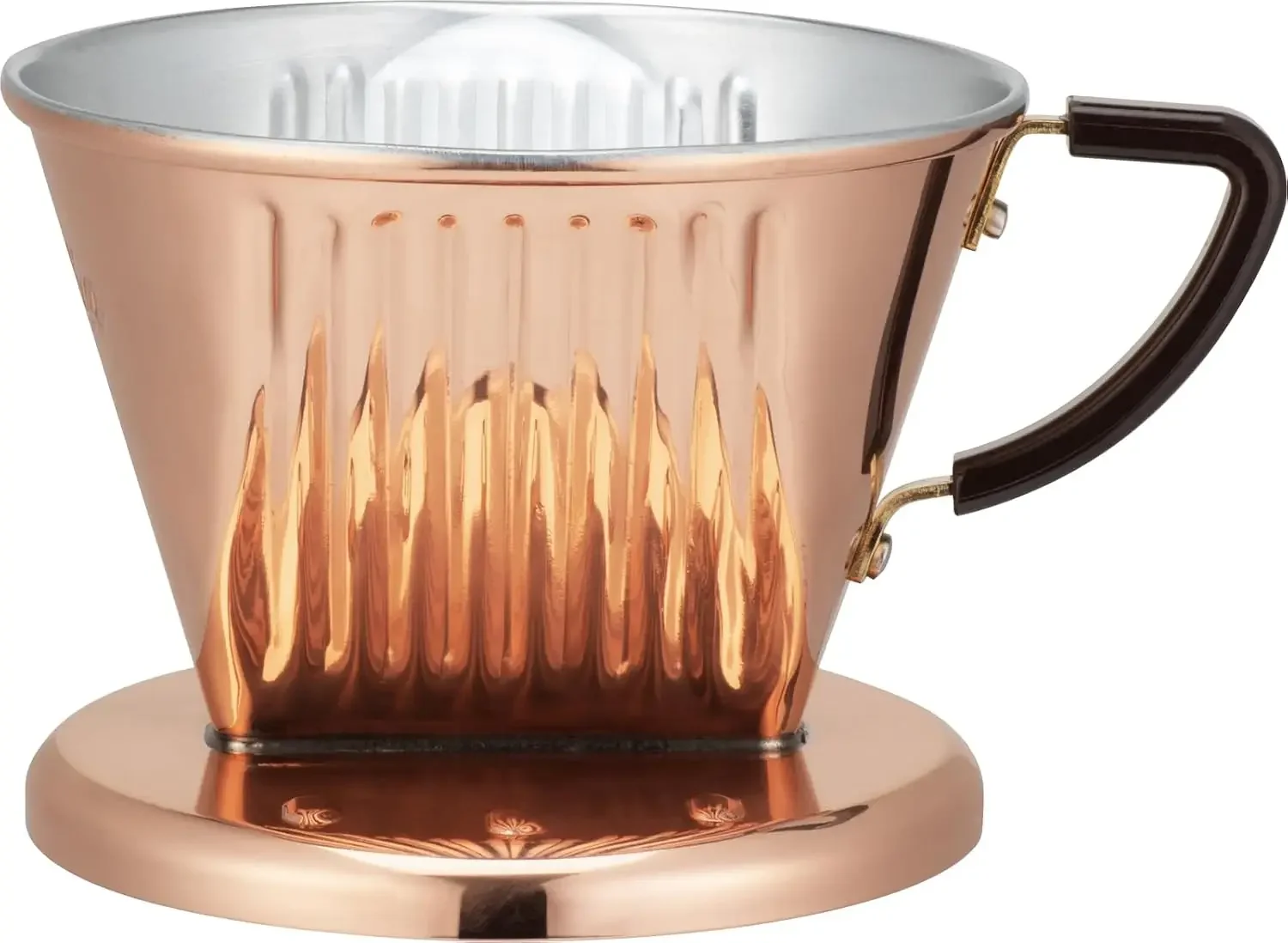 Carita #05153 Cu102 Copper Coffee Dripper with High Thermal Conductivity, For 2 to 4 People, Made in Japan, For 2 People, For 4