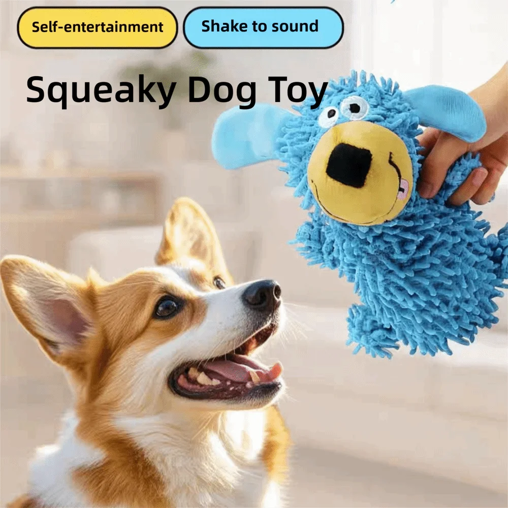 

Cartoon Squeaky Dog Toy Creative Bite-resistant Cleaning Tooth Chew Toy Wear-resistant Portable Pet Interactive Toys