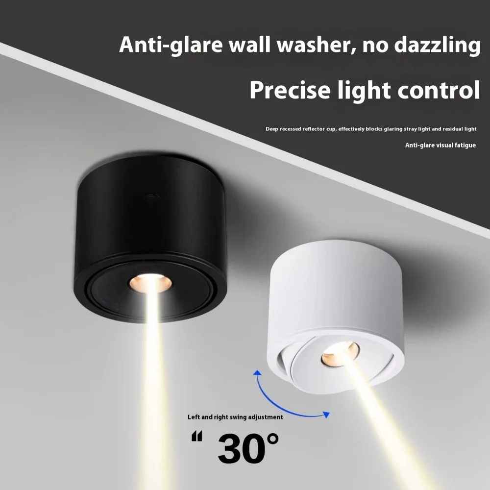 

3°8°15° Small beam angle Led downlights Dimmable Spotlights Art Museum Photo Background Focus Bedroom Family ceiling lights