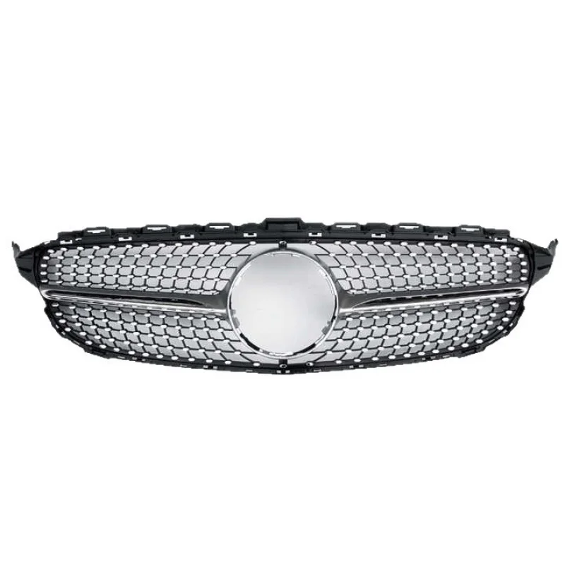 Suitable for 15-18 Mercedes-Benz C-Class W205 early model modified version, starry sky grille, vertical stripe front bumper air