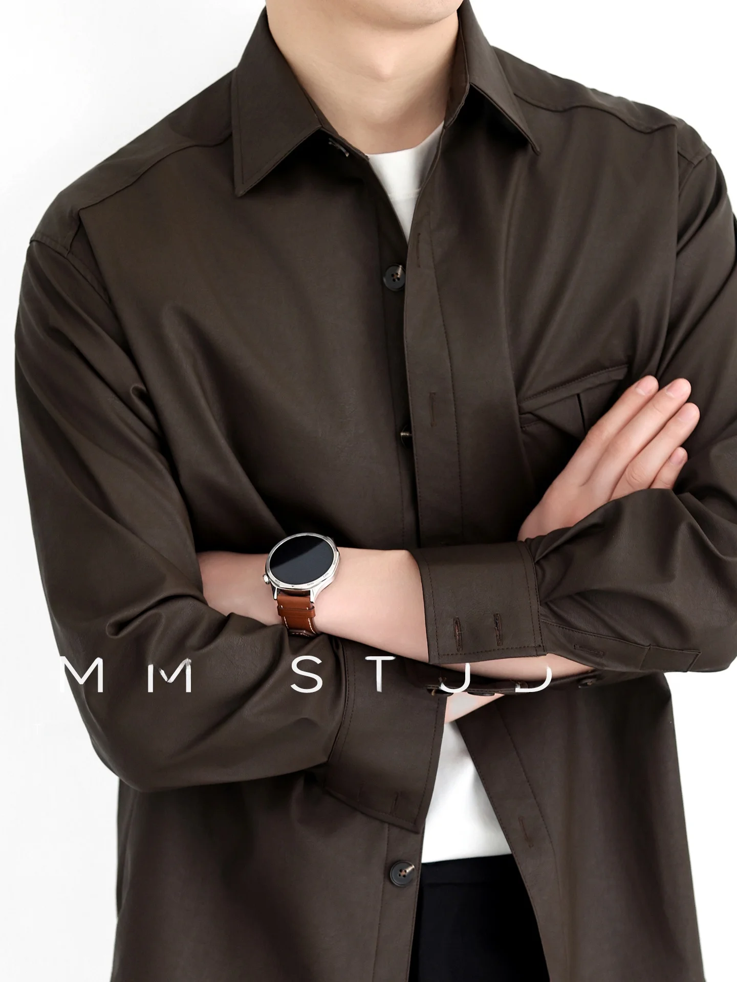  Design Men's Long Sleeve Casual Shirt Windproof Fashionable Urban Commute Outerwear Comfortable Breathable Cotton