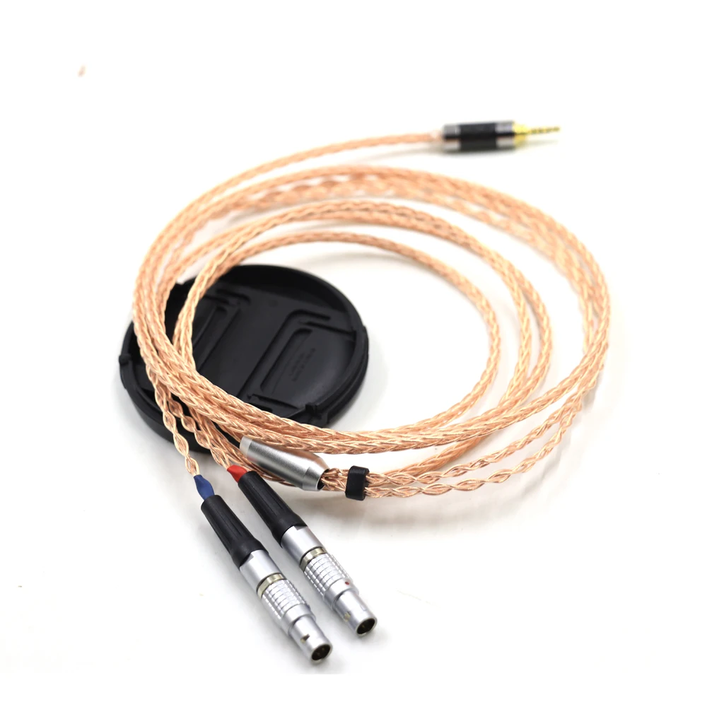 ไฮไฟ 7N เดี่ยวคริสตัลทองแดงบริสุทธิ์หูฟังอัพเกรดสายเคเบิลสําหรับโฟกัส Utopia ELEAR ชุดหูฟัง