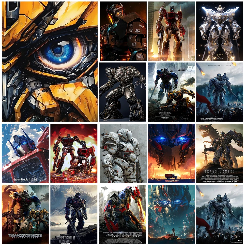 5D DIY Transformers Diamond Painting Kit Robot Cross Embroidery Handmade Diamond Mosaic Art Gift