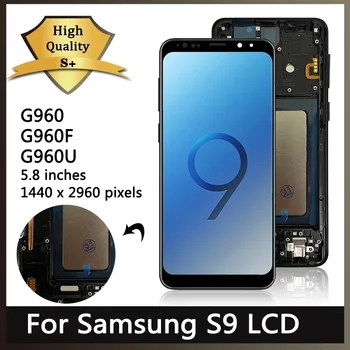 Neuer tft s9 bildschirm für samsung s9 g960 g960n g9600 g960u lcd display mit rahmen touchscreen digitalis ierer ersatz