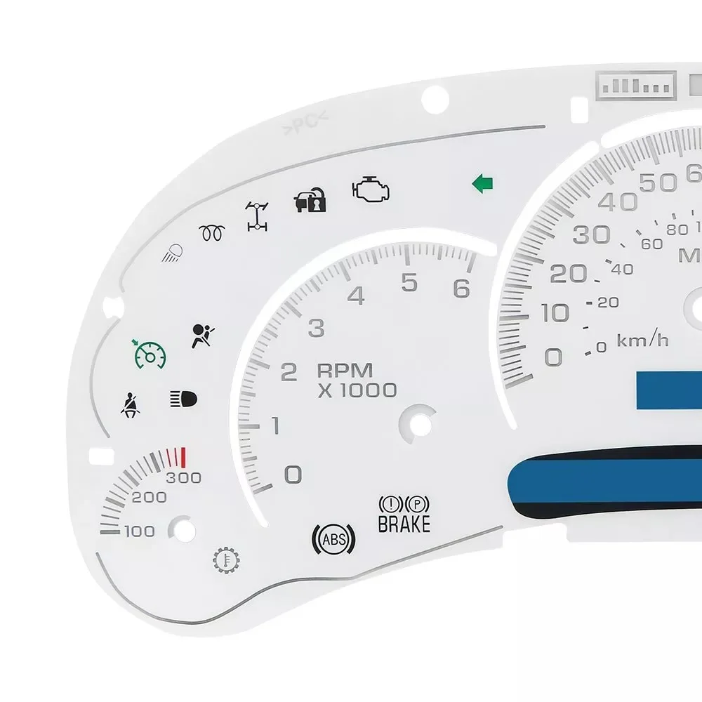 LED-Version der Anzeigeoberfläche für GM Silverado Sierra Regency Trans Temp Rot/Weiß/Blau/Schwarz Temperaturanzeige – Detail 7