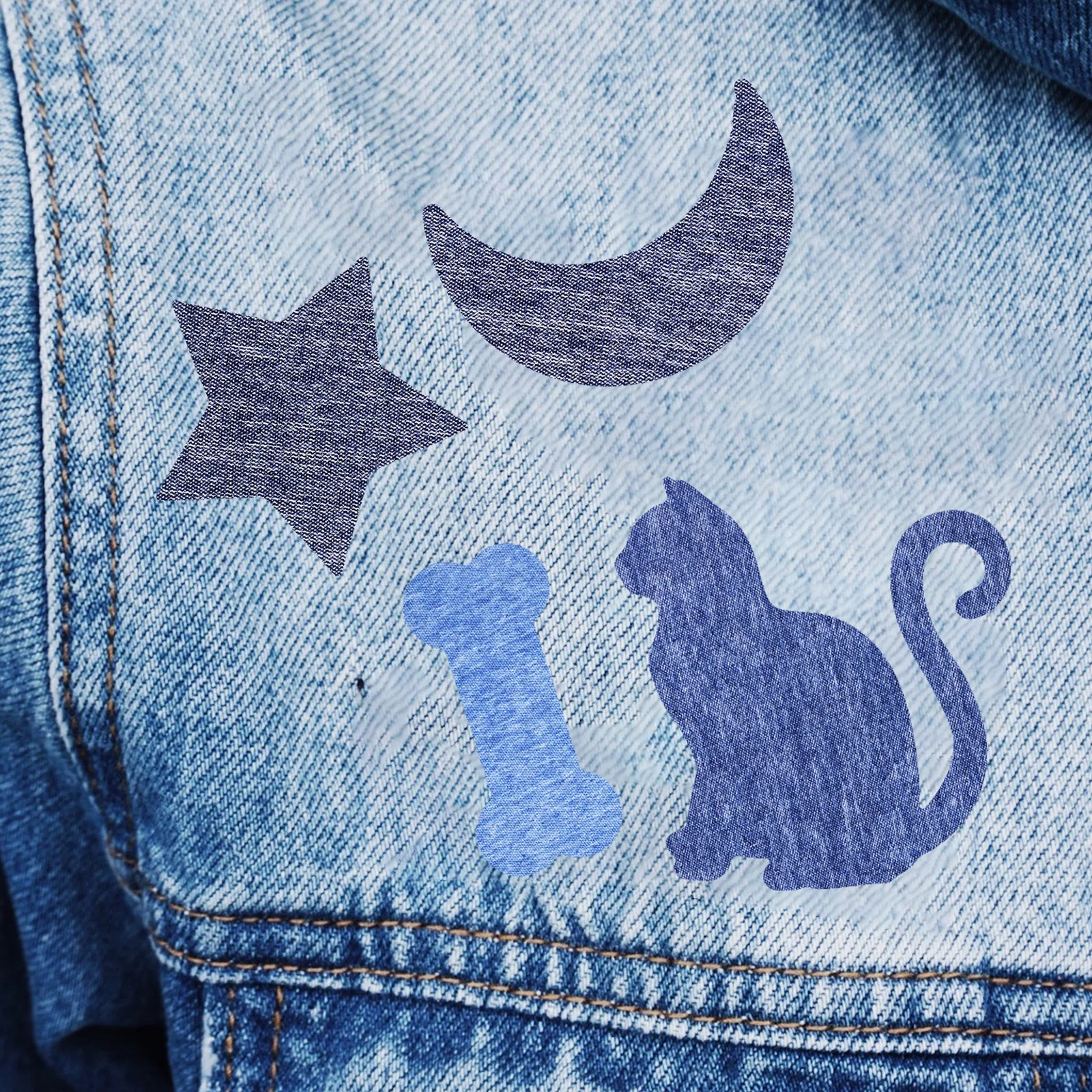 

15 Pcs Ironing Patch Fabric for Jeans Clothes Repair Patches Knee Embroidery Clothing