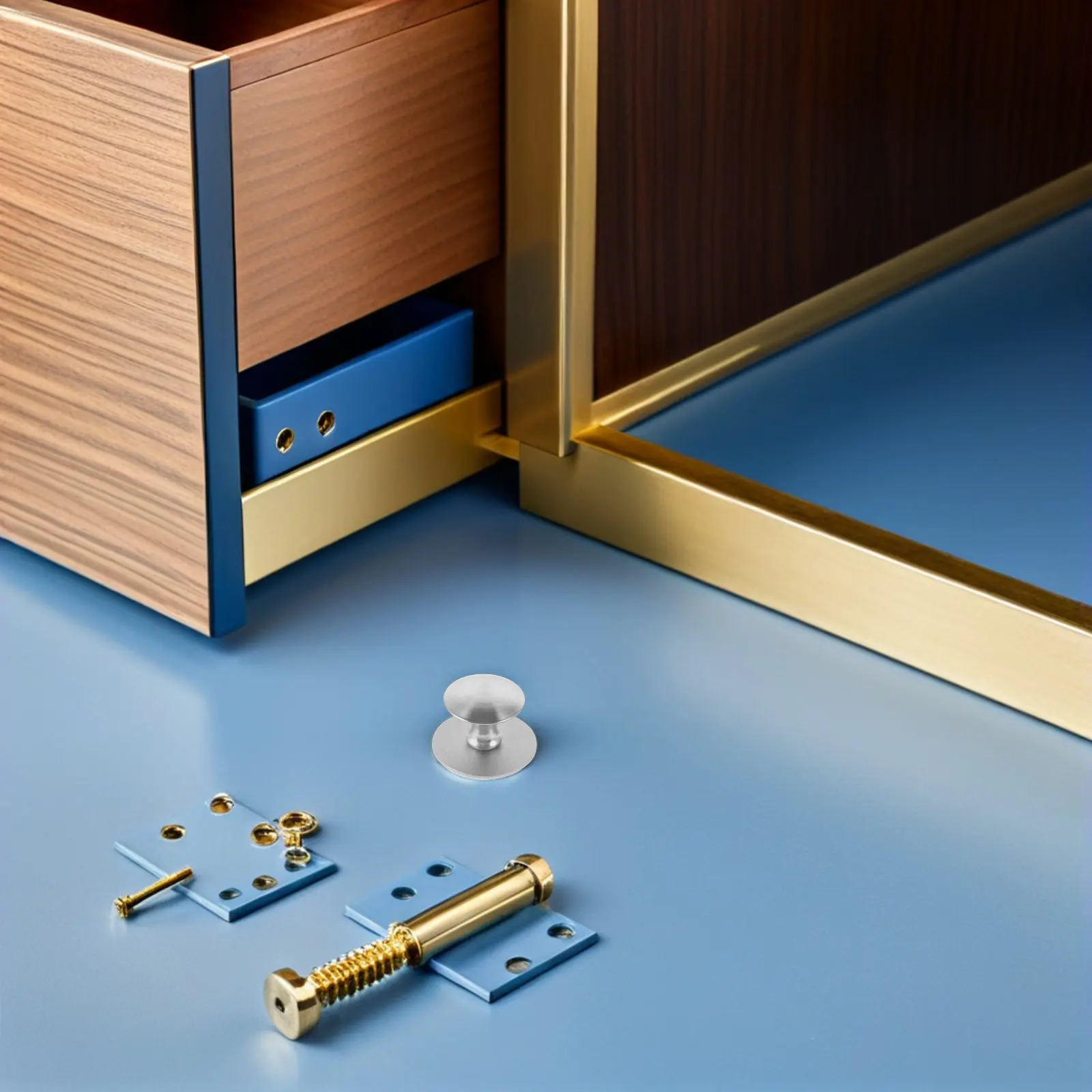 3Pcs Self Adhesive Stainless Steel Cabinet Handles No Drill Round Pulls for Drawer Wardrobe Glass Door Stick on