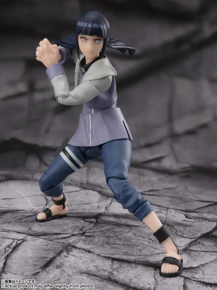 Em estoque original bandai s.h. figuarts naruto shf hinata hyuga virtuoso byakugan pvc anime figura de ação modelo coleção brinquedo