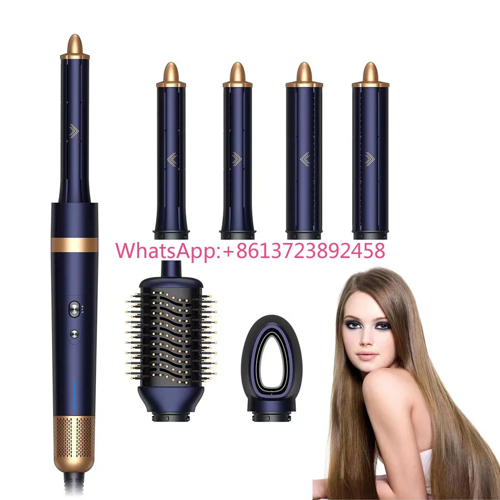 6 in 1 Hot Air Styler Hair Dryer Multi Functional Styler With Curling Iron Straightener Professional Hair Dryer Styling Tool