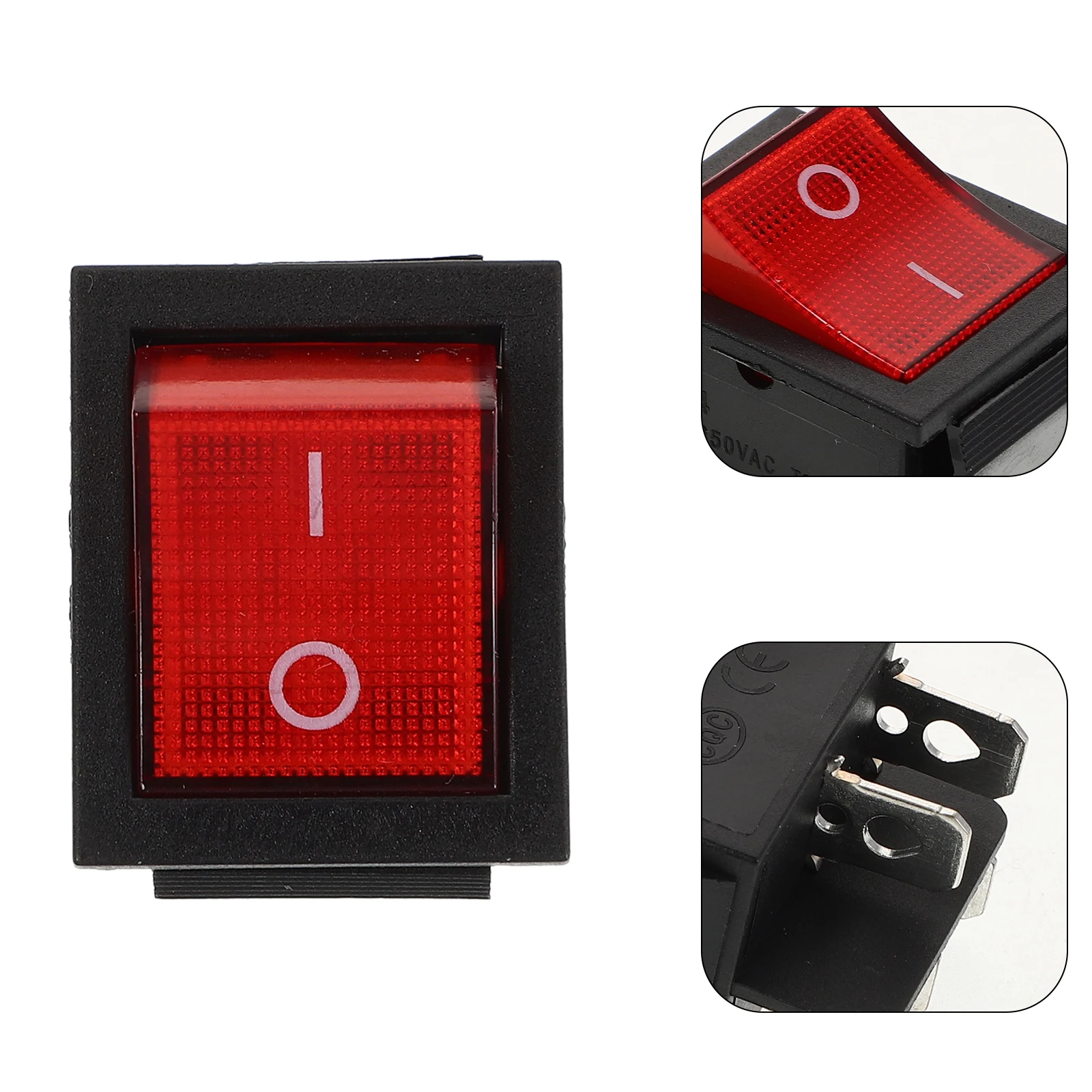 

5pcs High Power Switch For Rv Generator Brake Light On Off Replacement Start Stop Button Durable Marine Industrial