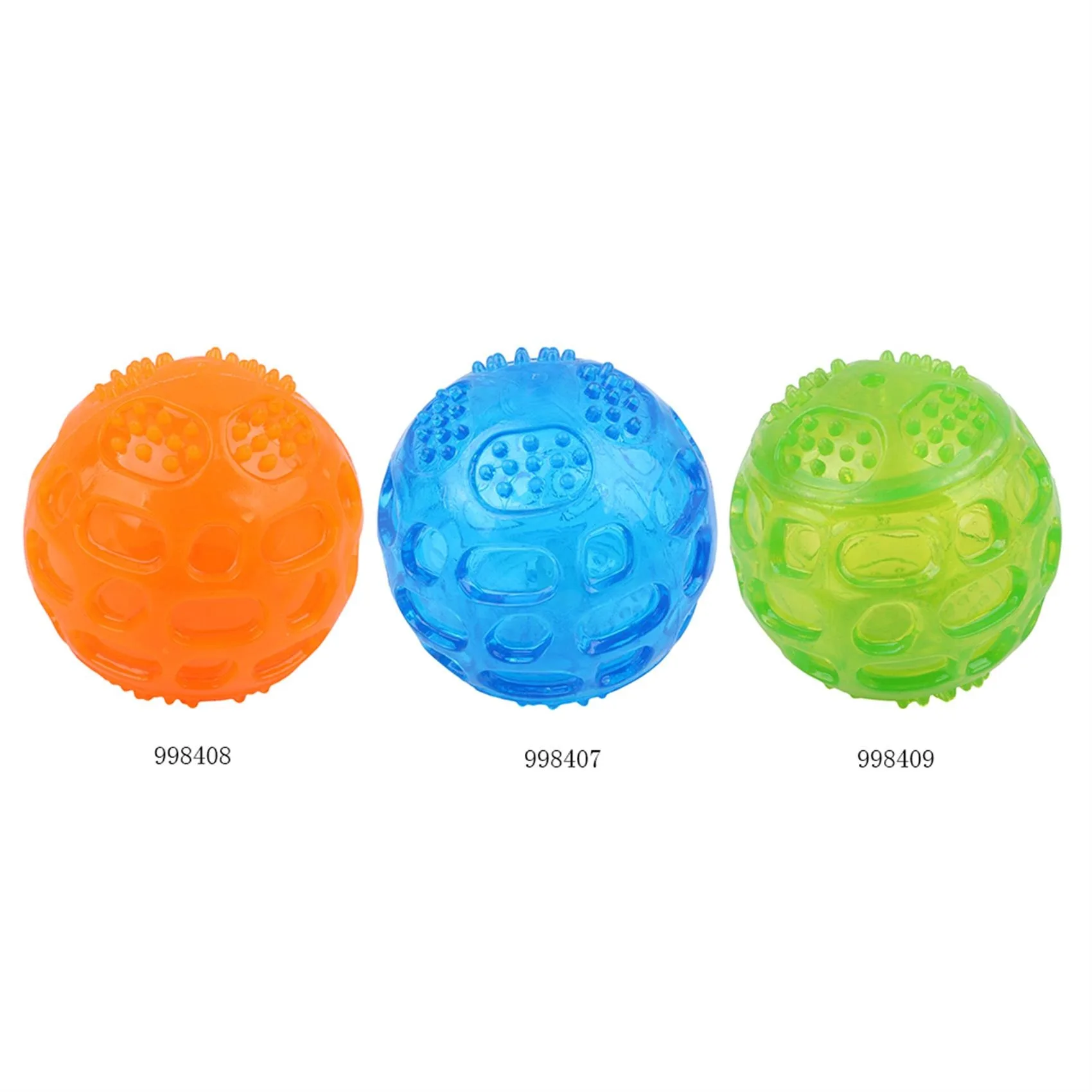 Pet Dog Chew Toy Ball Waterproof Squeak Sound Toys Bite Resistant Teeth Balls for Dogs Training Tooth Cleaning Interactive Toys