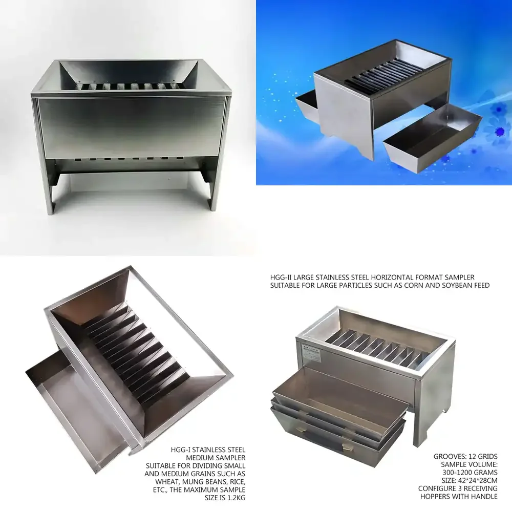 New type of stainless steel sample divider, a laboratory sample divider for use in testing grains, soil and powders