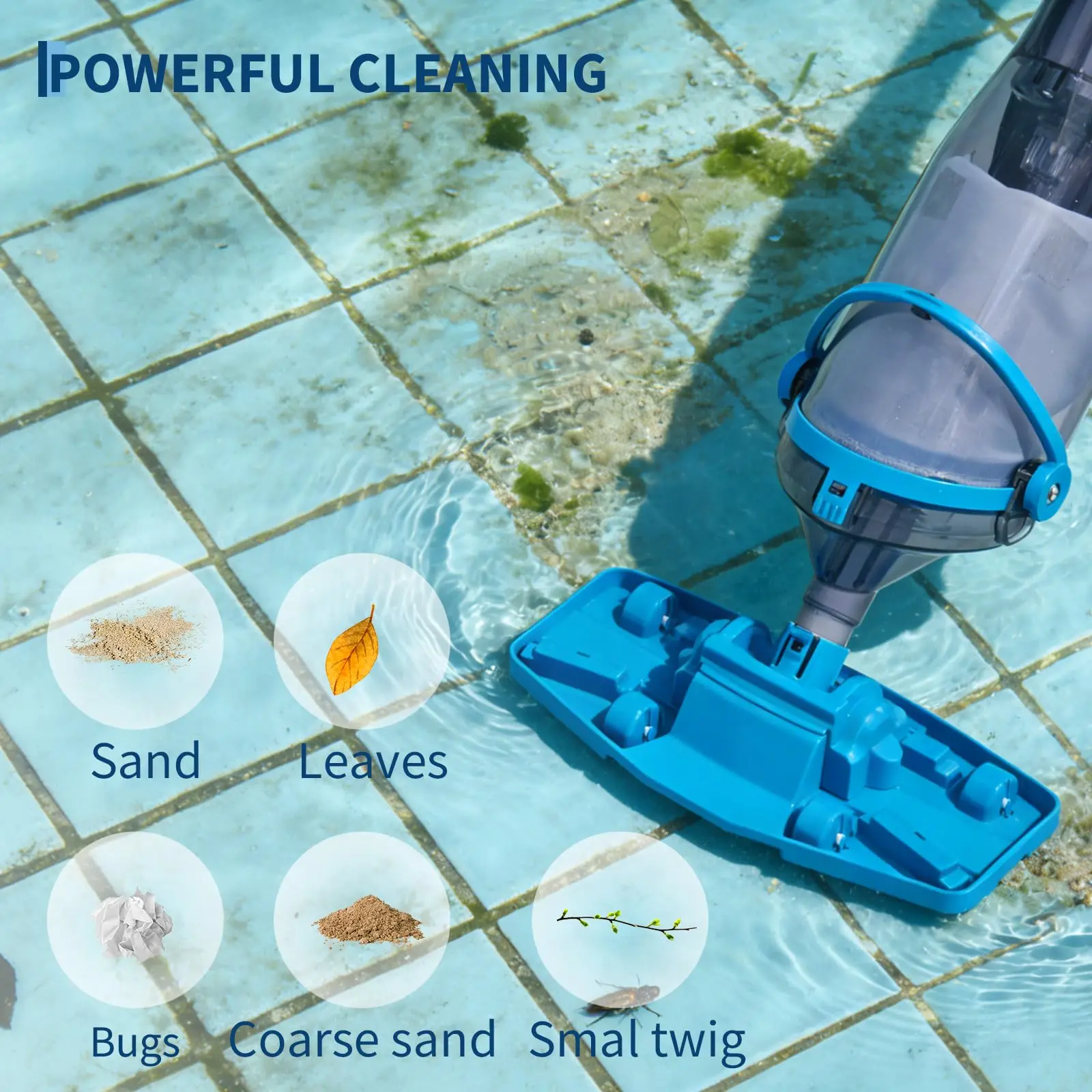 Handheld Pool Vacuum Cordless Electric Spa Cleaner With Telescopic Pole 1.5H Charge Water Pump For Hot Tubs Above Ground Pools image 3