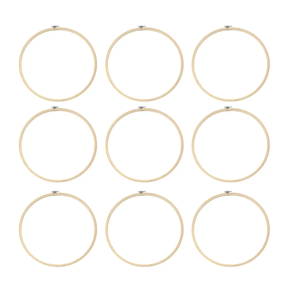 

10Pcs Embroidery Hoop Bamboo Circle Frame 36cm DIY Cross Stitch Craft Tool for Needlework Fabric Painting Wall Decoration