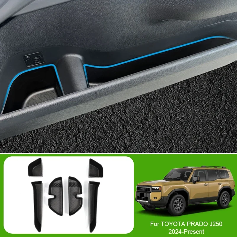 

Car Armrest Box Storage Door Organizer Barrel Wireless Charging Pad Tray Water Cup Holder For TOYOTA PRADO J250 2024-Present