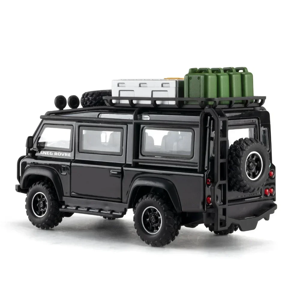 1:32 Defender VAN hors route alliage moulé sous pression en métal modèle de voiture son et lumière à collectionner passe-temps cadeaux d'anniversaire pour garçon enfants