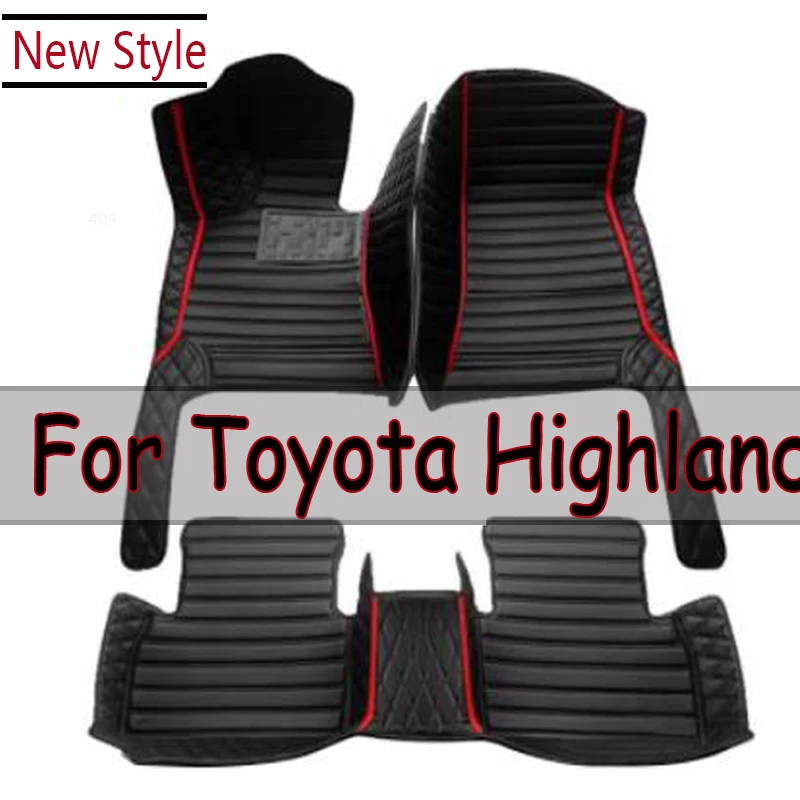 

Автомобильные коврики для Toyota Highlander (гибридный/пейтрол) 7 мест 2022 2023 автомобильные подушечки для ног авто ковер чехол аксессуары для интерьера