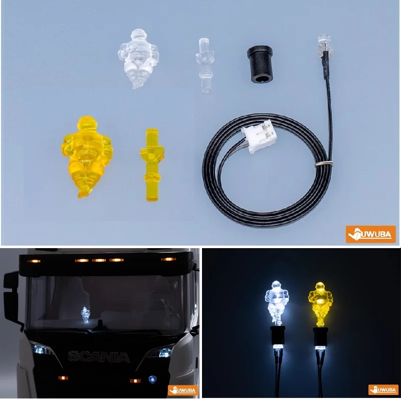 

1:14th Scale LED Luminous Doll Lighting for Tamiya RC Dump Truck SCANIA 770S R620 VOLVO BENZ Arocs MAN TGX LESU Car Accessories