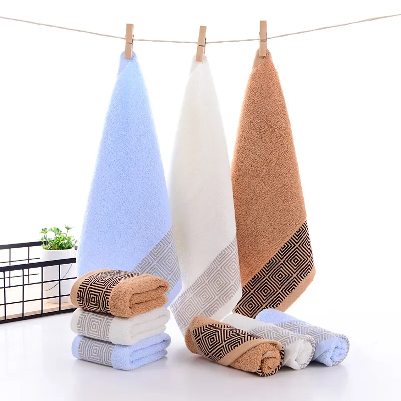 3Pcs towel manufacturer wholesale siege grid pure cotton square towel infant absorbent mouth towel 34 * 34 adult handkerchief