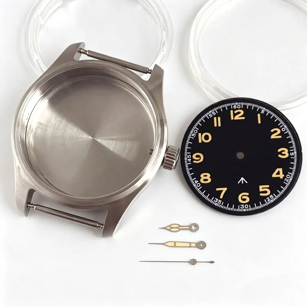 Tandorio 39mm Sapphire Glass Titanium/CUSN8 Bronze /Steel Diver Watch Case For NH35 NH36/PT5000 ETA 2824/Miyota 8215/VH31 20ATM